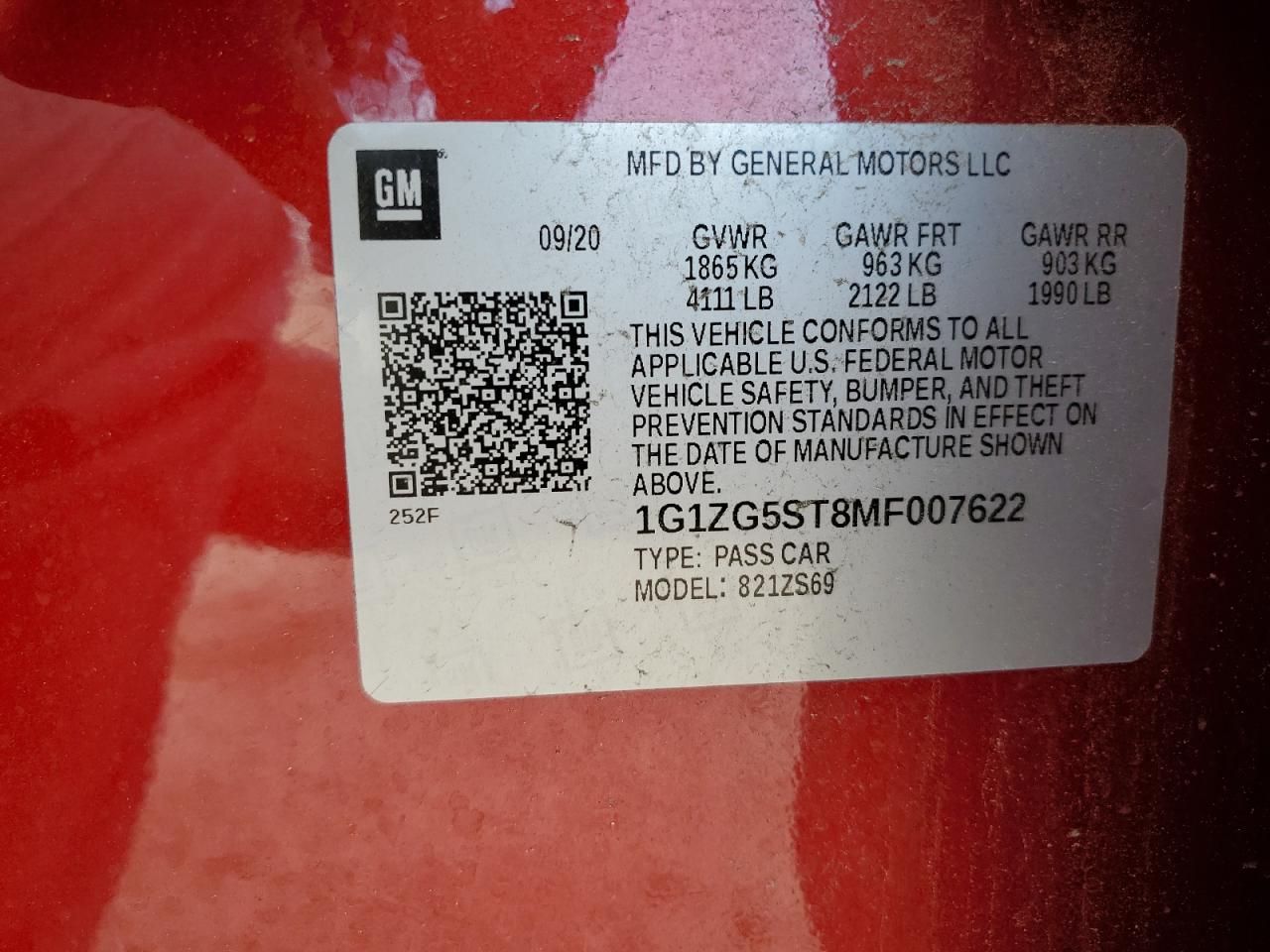 2021 Chevrolet Malibu rs