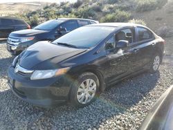 Vehiculos salvage en venta de Copart Reno, NV: 2012 Honda Civic LX