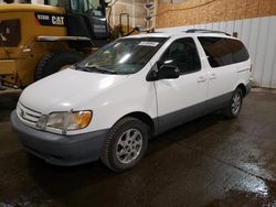Salvage cars for sale from Copart Anchorage, AK: 2001 Toyota Sienna LE