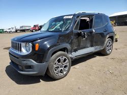 Jeep Renegade salvage cars for sale: 2017 Jeep Renegade Limited