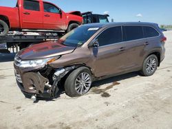 Toyota Highlander salvage cars for sale: 2019 Toyota Highlander SE