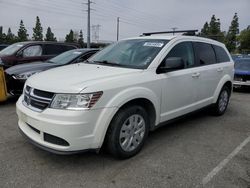 Salvage cars for sale from Copart Rancho Cucamonga, CA: 2017 Dodge Journey SE