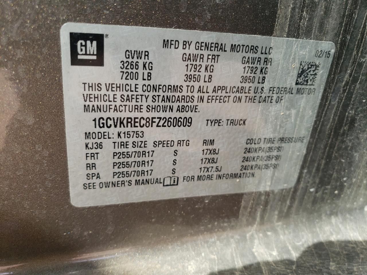 2015 Chevrolet Silverado K1500 lt