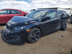 Salvage cars for sale from Copart Brighton, CO: 2019 Honda Civic Sport