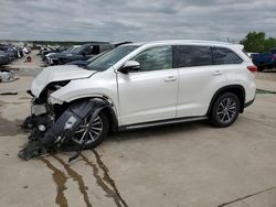 Toyota Highlander salvage cars for sale: 2017 Toyota Highlander SE