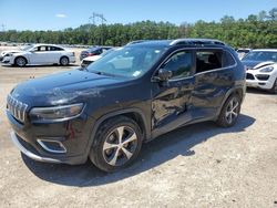 Jeep Cherokee Limited salvage cars for sale: 2019 Jeep Cherokee Limited