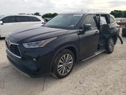 Salvage cars for sale from Copart San Antonio, TX: 2020 Toyota Highlander Platinum
