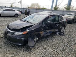 Honda Civic salvage cars for sale: 2012 Honda Civic LX