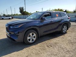 Salvage cars for sale from Copart Miami, FL: 2021 Toyota Highlander L