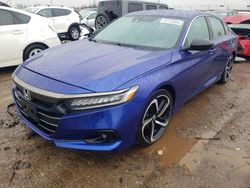 Honda salvage cars for sale: 2022 Honda Accord Sport