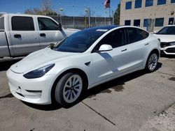 2022 Tesla Model 3 en venta en Littleton, CO