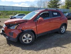 Salvage cars for sale from Copart Davison, MI: 2016 Chevrolet Trax 1LT