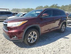 Toyota Highlander xle salvage cars for sale: 2014 Toyota Highlander XLE