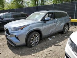 Salvage cars for sale from Copart Waldorf, MD: 2021 Toyota Highlander Platinum