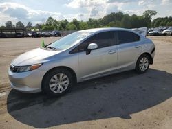 Salvage cars for sale from Copart Florence, MS: 2012 Honda Civic LX