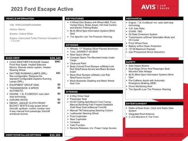 2023 Ford Escape Active