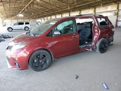 Salvage cars for sale from Copart Phoenix, AZ: 2020 Toyota Sienna SE