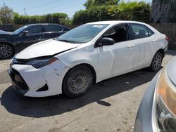 Vehiculos salvage en venta de Copart San Martin, CA: 2018 Toyota Corolla L