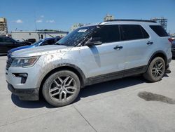 Salvage cars for sale from Copart New Orleans, LA: 2018 Ford Explorer Sport