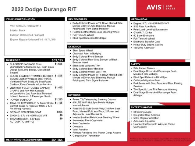 2022 Dodge Durango R/T