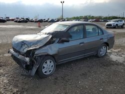 Salvage cars for sale from Copart Indianapolis, IN: 2005 Honda Civic DX