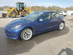 Salvage cars for sale from Copart Assonet, MA: 2022 Tesla Model 3