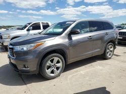 2016 Toyota Highlander Limited en venta en Grand Prairie, TX