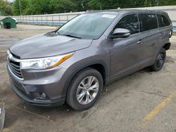 Toyota Highlander salvage cars for sale: 2016 Toyota Highlander LE