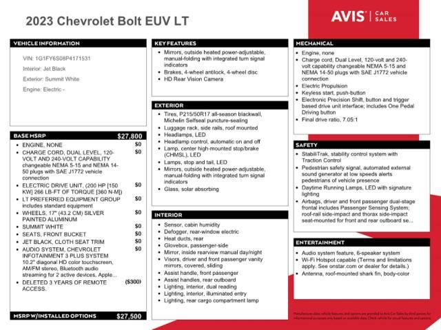 2023 Chevrolet Bolt EUV LT