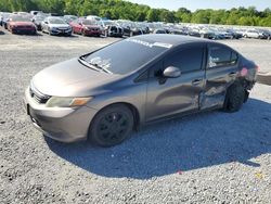 Honda Civic salvage cars for sale: 2012 Honda Civic LX