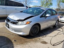 Honda Civic Vehiculos salvage en venta: 2012 Honda Civic LX