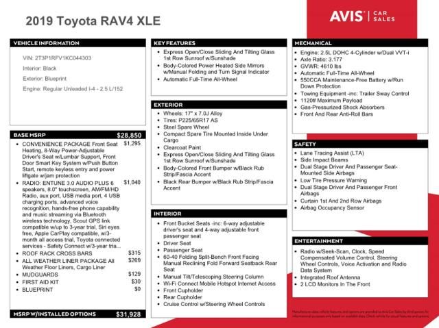 2019 Toyota Rav4 XLE