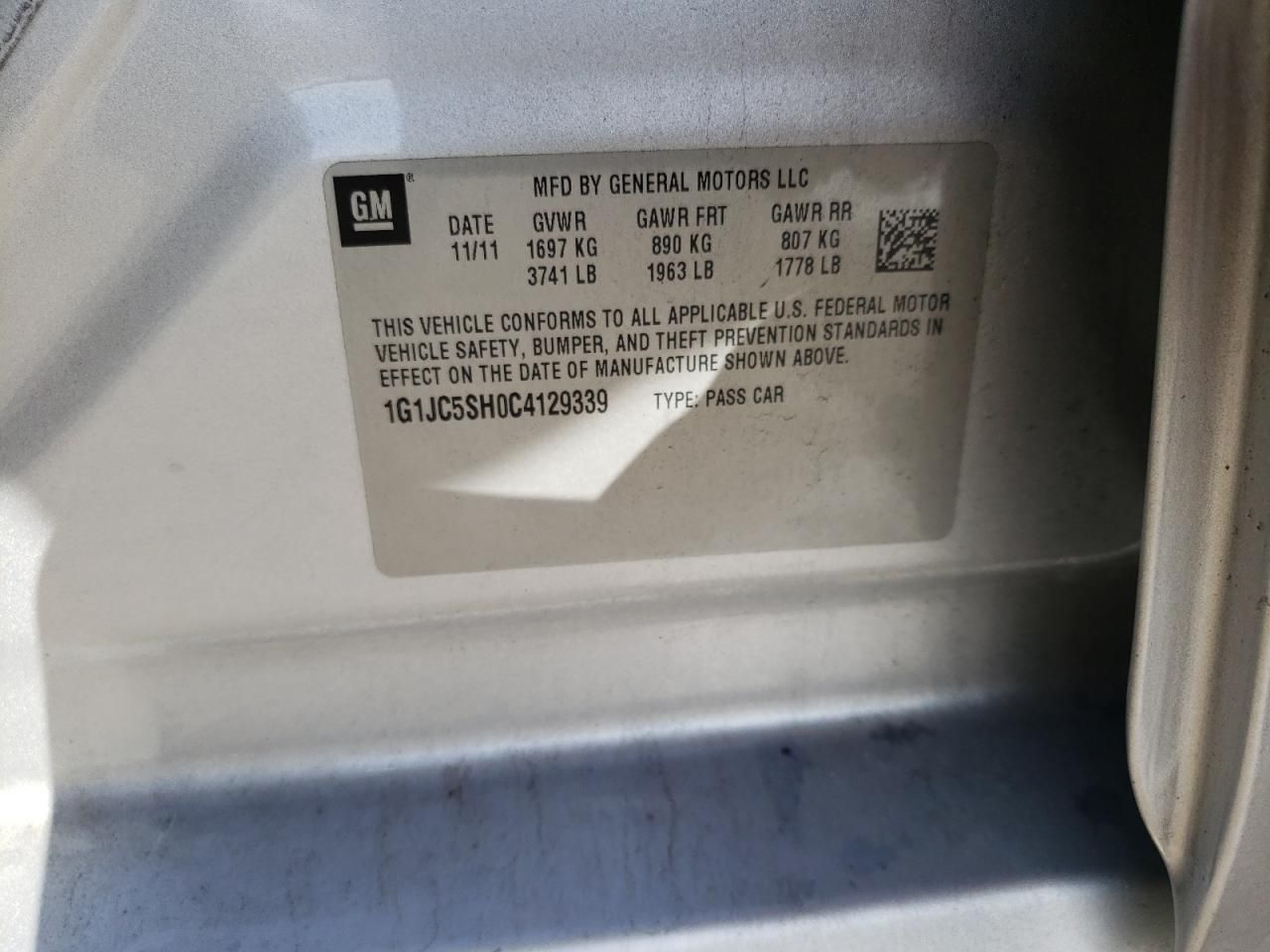 2012 Chevrolet Sonic LT