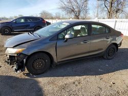 Salvage cars for sale from Copart Ontario Auction, ON: 2012 Honda Civic LX