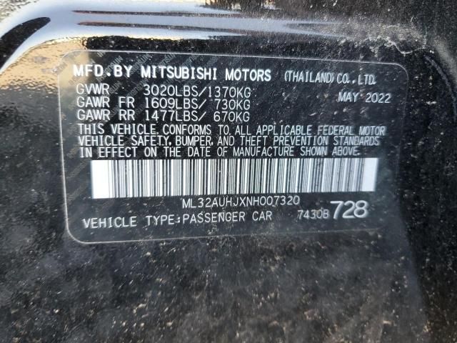 2022 Mitsubishi Mirage ES