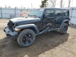 Salvage cars for sale from Copart Ontario Auction, ON: 2021 Jeep Wrangler Unlimited Sport