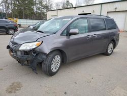 Toyota Sienna xle salvage cars for sale: 2012 Toyota Sienna XLE