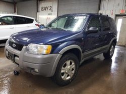 Ford Escape xlt salvage cars for sale: 2002 Ford Escape XLT