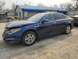 Salvage cars for sale from Copart Wichita, KS: 2018 KIA Optima LX