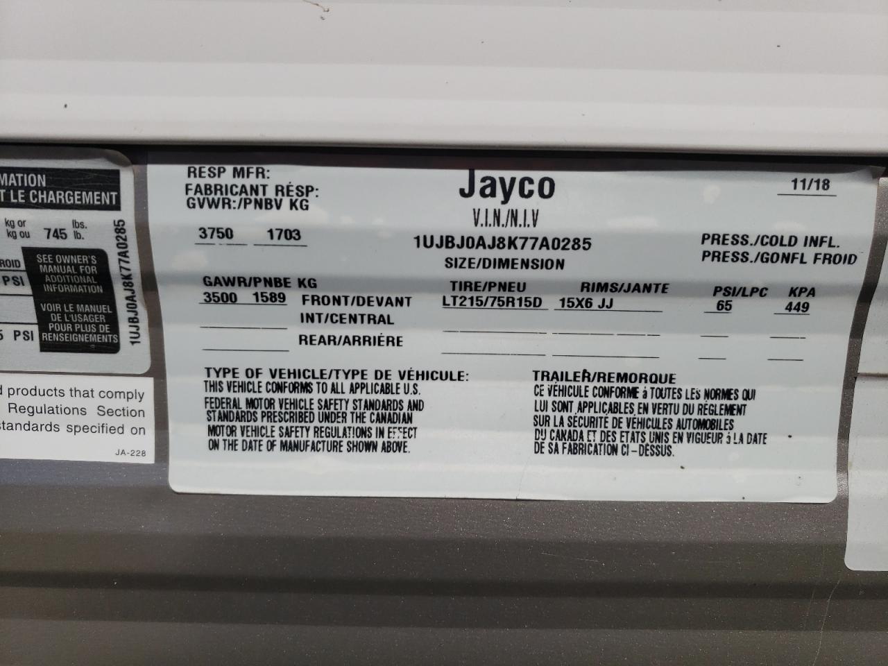2019 Jayco Flight