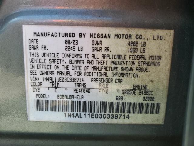 2003 Nissan Altima Base