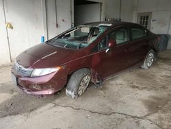 Honda Civic lx salvage cars for sale: 2012 Honda Civic LX