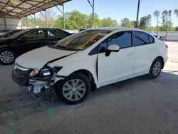 Honda Civic LX salvage cars for sale: 2012 Honda Civic LX