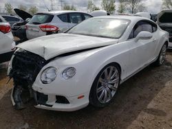 Bentley Continental salvage cars for sale: 2012 Bentley Continental GT