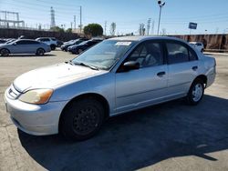 Salvage cars for sale from Copart Wilmington, CA: 2001 Honda Civic LX