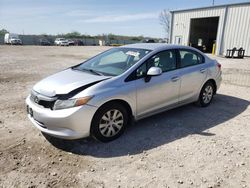 Salvage cars for sale from Copart Kansas City, KS: 2012 Honda Civic LX