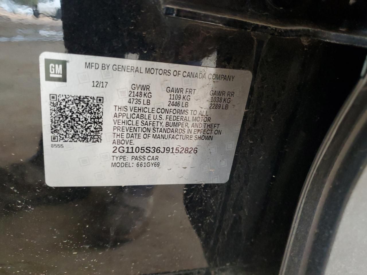 2018 Chevrolet Impala lt