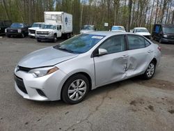 2016 Toyota Corolla L en venta en East Granby, CT