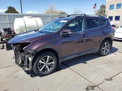 Salvage cars for sale from Copart Littleton, CO: 2017 Toyota Rav4 XLE