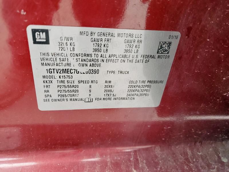 2016 GMC Sierra K1500 SLE